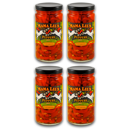 Mama Lil's Kick Butt Peppers in Oil (Spicy) - 12oz.