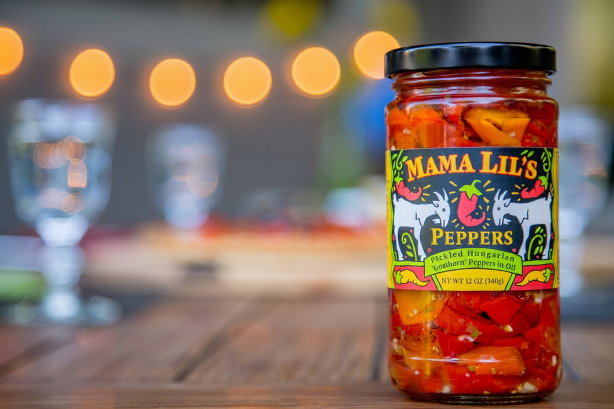 Mama Lil's Pickled Peppers and Fine Condiments  - Gourmet, Sweet, Hot and Mildly Spicy Pickled Peppers, Bread and Butter Pickle and Pepper Relish, Peppa Lilli Mustard, Pickled Asparagus and Green Beans For Sale Online.  Product of the USA - Retail and Wholesale - Domestic and International Shipping Available