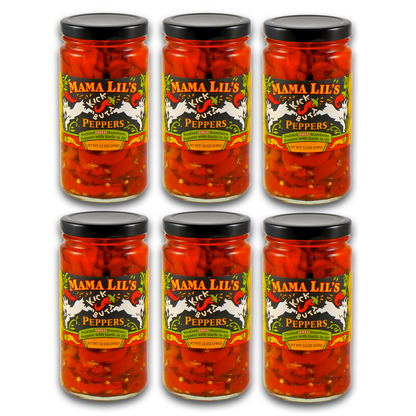 Mama Lil's Kick Butt Peppers in Oil (Spicy) - 12oz.