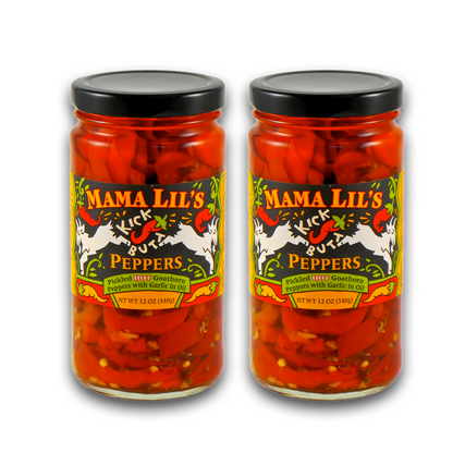 Mama Lil's Kick Butt Peppers in Oil (Spicy) - 12oz.